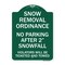 Signmission Snow Removal Ordinance-No Parking After 2 Snowfall, Green & White Alum, 18" x 24", GW-1824-22886 A-DES-GW-1824-22886 - alternate 1